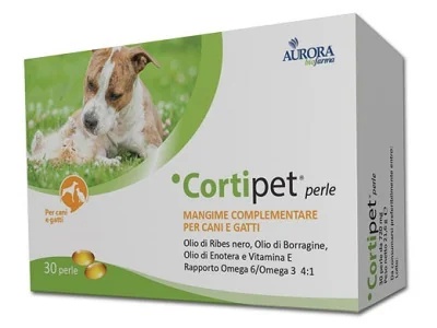Cortipet Pearls, complément alimentaire pour le traitement vétérinaire des maladies de la peau, 30 perles