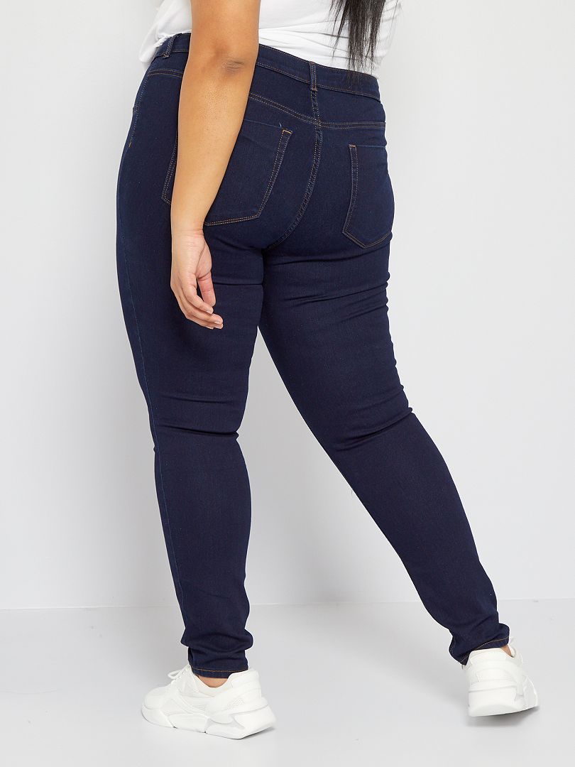 Pantalones vaqueros ajustados de talle alto ecológicos - azul