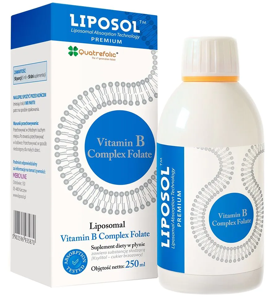Liposol Liposomalna Witamina B Complex Folate, Płyn