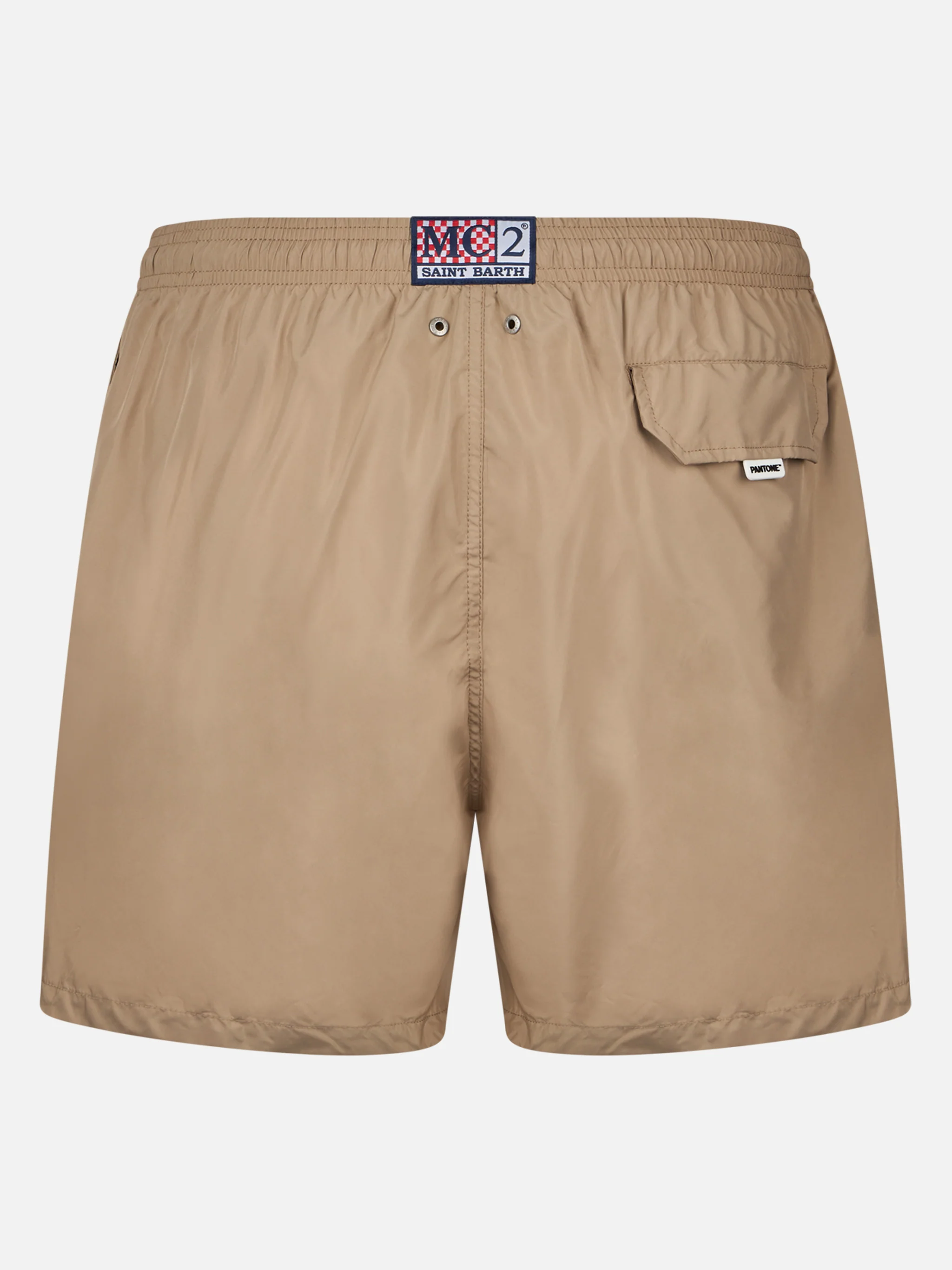 Costume da bagno da uomo in tessuto leggero beige Lighting Pantone | E