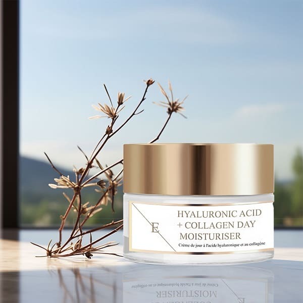 Crema de día con ácido hialurónico y colágeno de Eclat Skin London, 50 ml.
