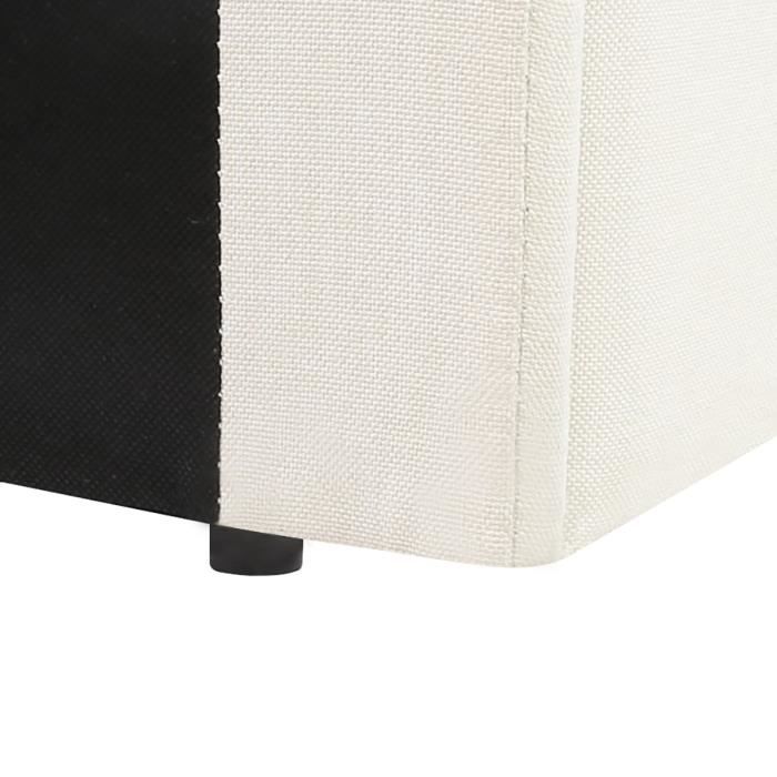 Lit coffre adulte 140 x 190 cm  - Tissu Beige - ECLIPSE