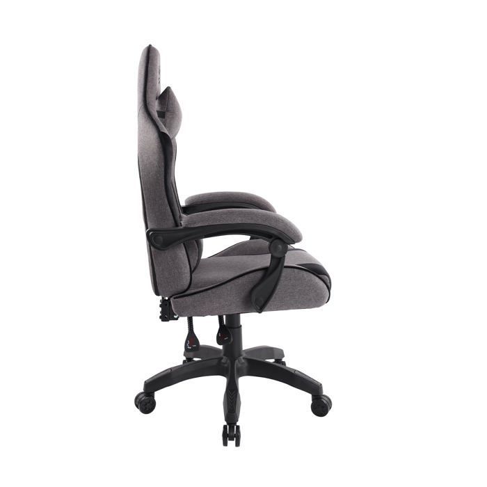 Chaise Gaming - Spirit Of Gamer - Arena - Tissu Microfibre - Noir et Gris - Réglable en Hauteur
