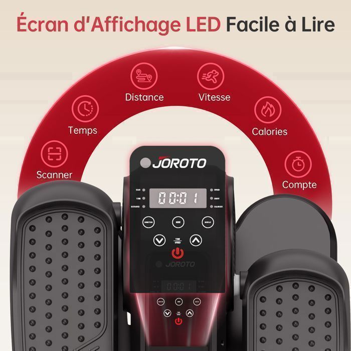 Mini vélo elliptique - JOROTO - JOROTO YDE10 - Silencieux - 12 programmes/12 vitesses - Télécommande