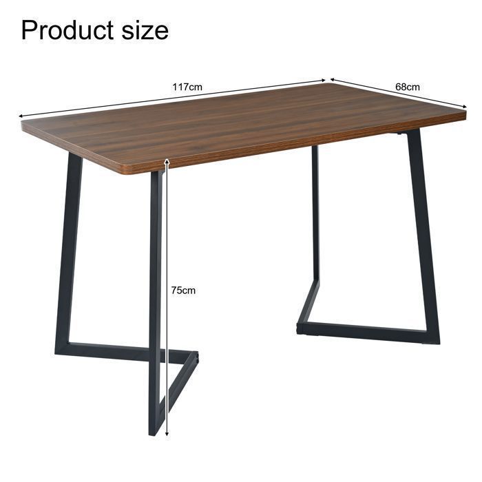 Conjunto de jantar Welcoming Feeling (mesa de jantar de 117 × 68 cm com 4 cadeiras), mesa de jantar moderna bege para cozinha.
