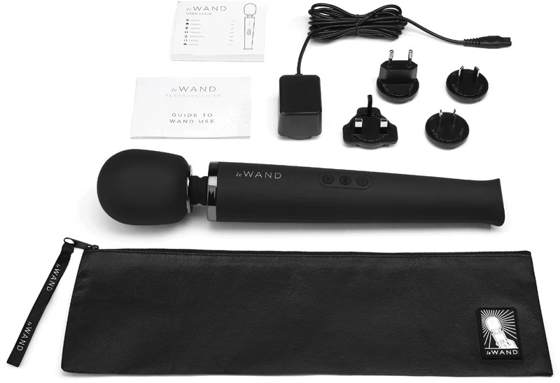 Massageador recarregável le Wand com cabeça de massagem vibratória e vibrador