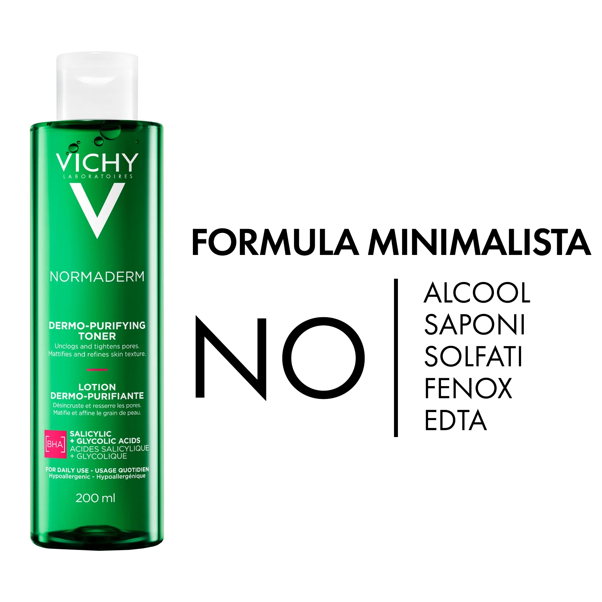 VICHY Vichy Normaderm tonic 200 ml, samentrekkend en reinigend.
