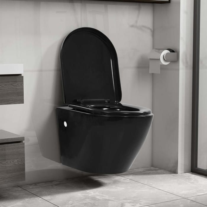 Inodoro suspendido vidaXL con cisterna oculta, para baño, hogar, vestidor, ahorro de agua, patas ajustables, 3054478