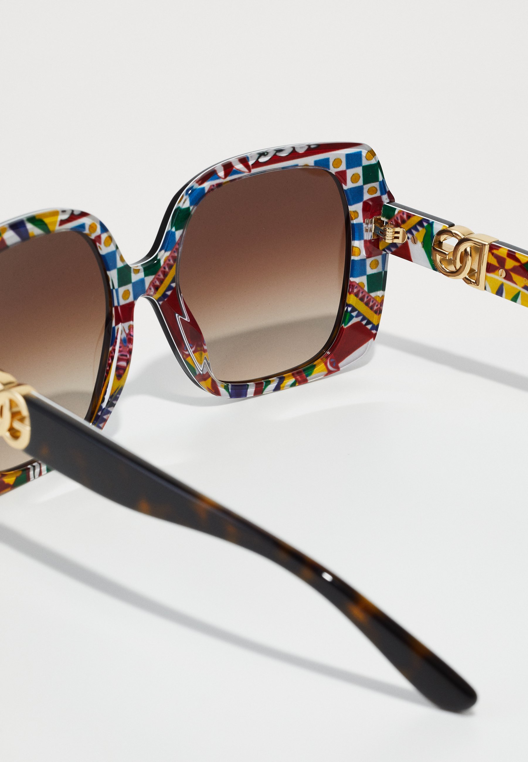 Dolce&Gabbana Sonnenbrille - Havanna/Weißes Barrow