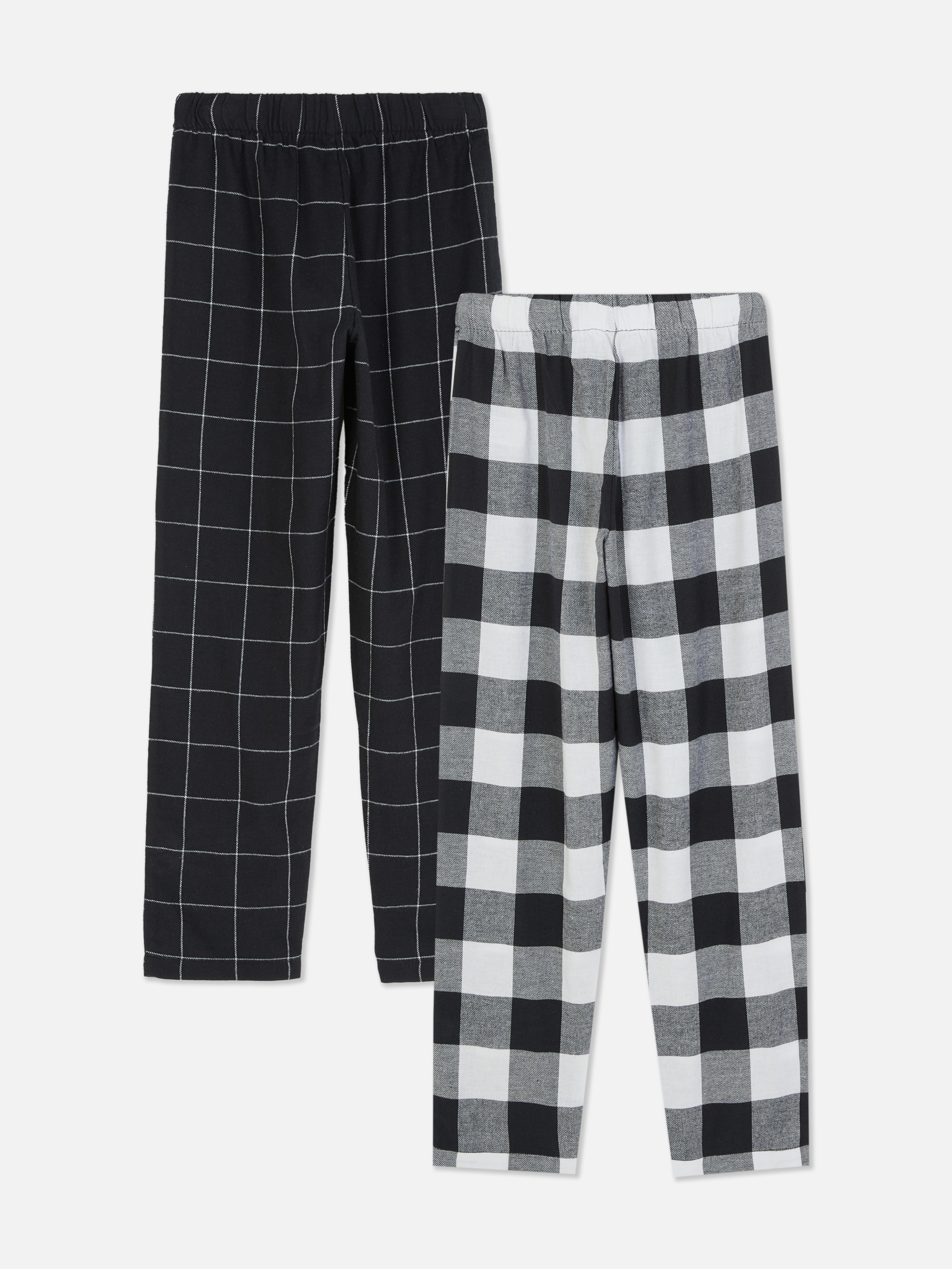Flanell-Pyjamahosen, 2er-Set Ein Set aus 2 Flanell-Pyjamahosen mit elastischem Bund