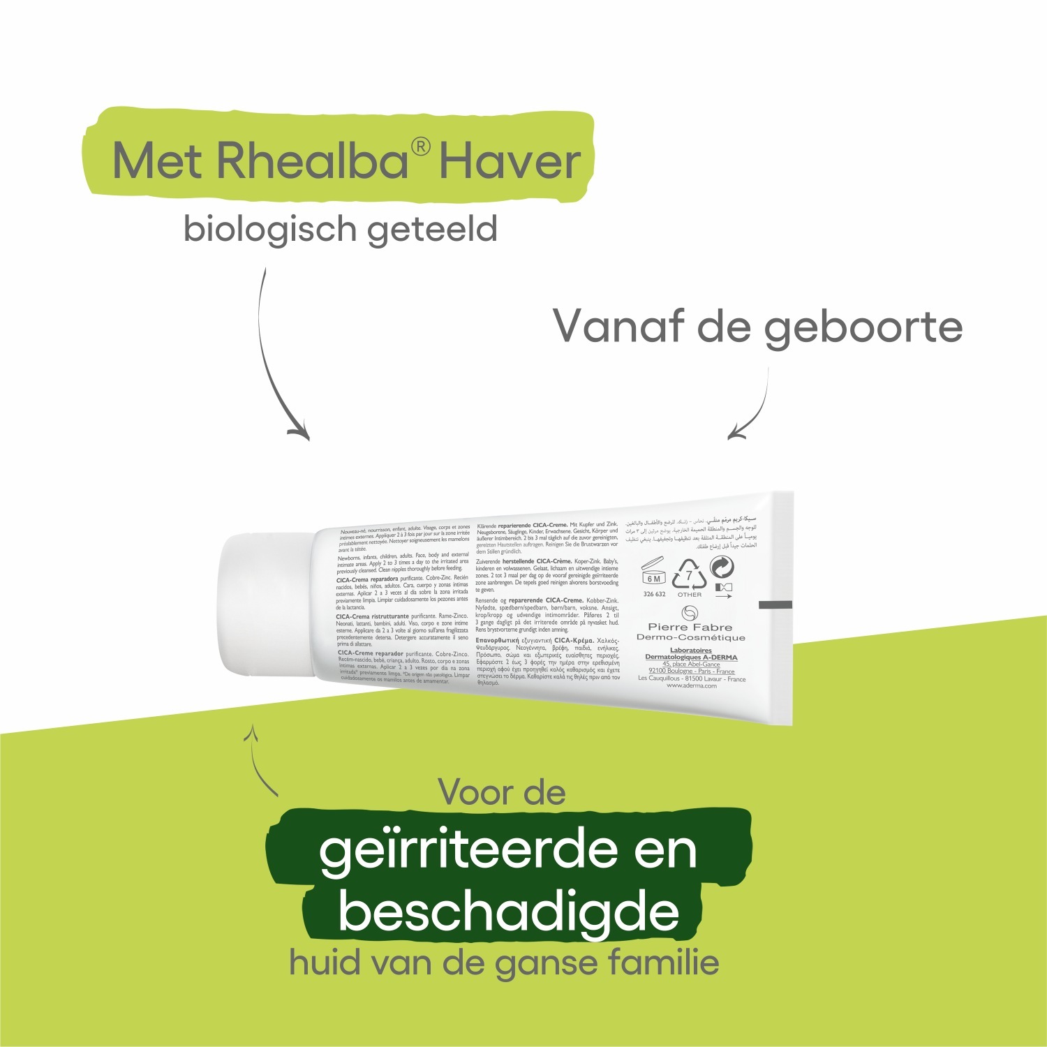A-DERMA kūno kremas „Dermalibour+“ + atkuriamasis CICA kremas - 50 ml
