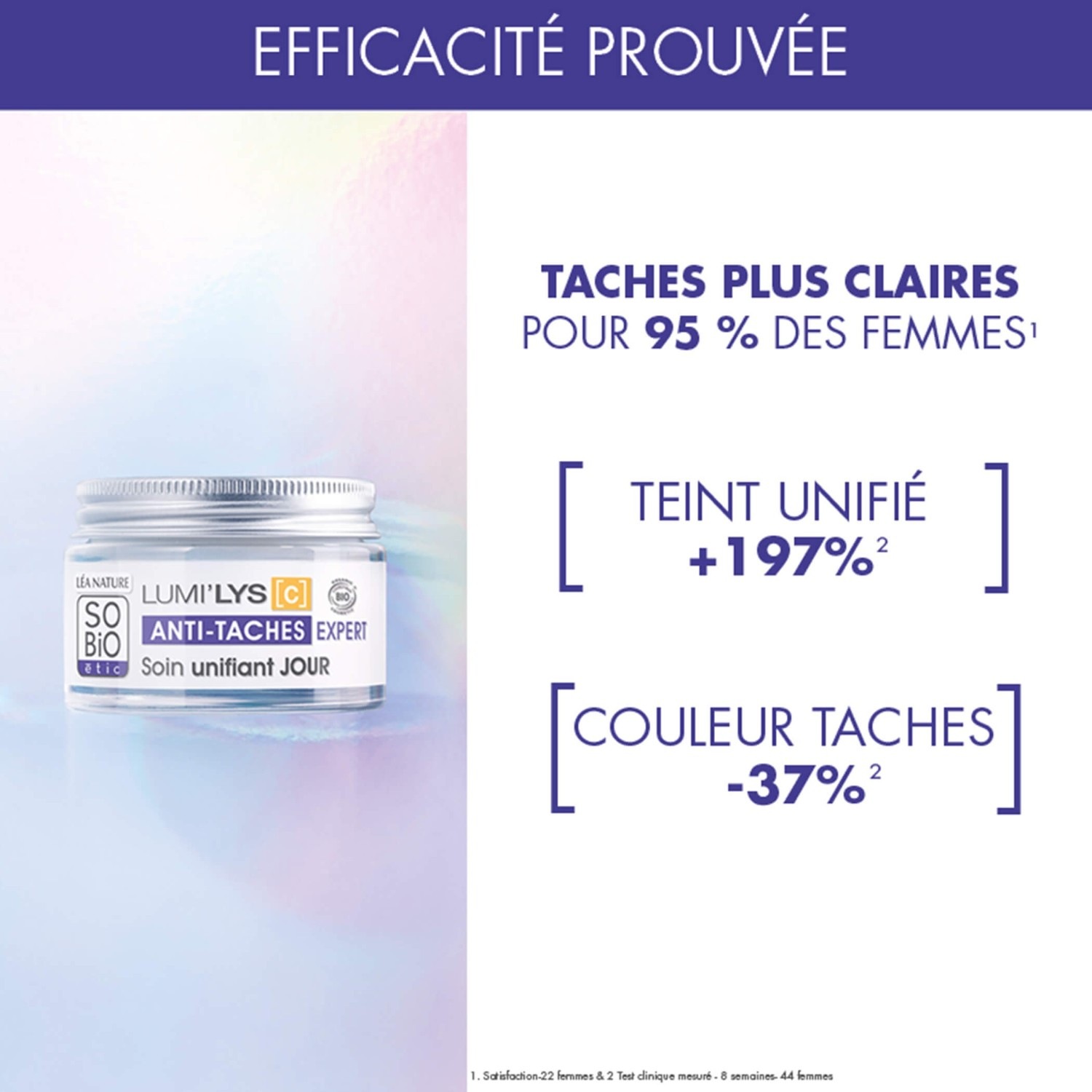 SO BiO étic Soin jour unifiant éclat Anti-Tâches, Lumi'lys [C]