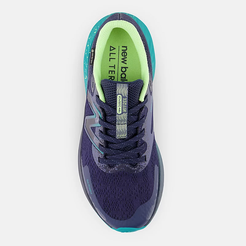 Buty damskie DynaSoft NITREL v5 GTX – Natural Indigo med elektrisitet turkusem og wybieloną limonką Gloss
