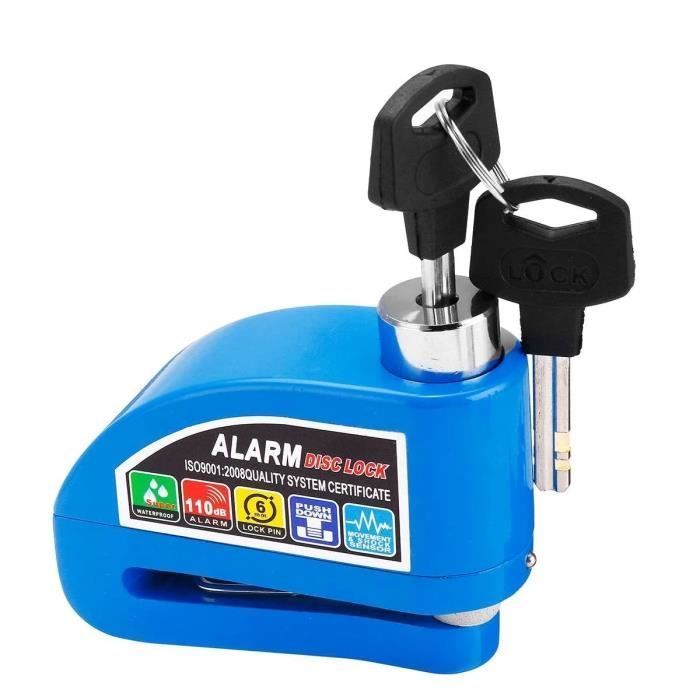 Yellow - Anti-theft Alarm Lock for Motorcycle and Scooter, Waterproof Lock for Bicycle Wheel