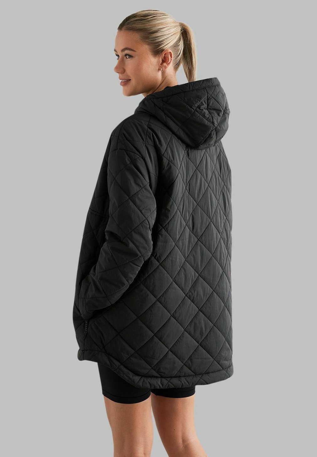 aim'n® OVERSIZED GEWATTEERDE ANORAK - Winterjas - zwart