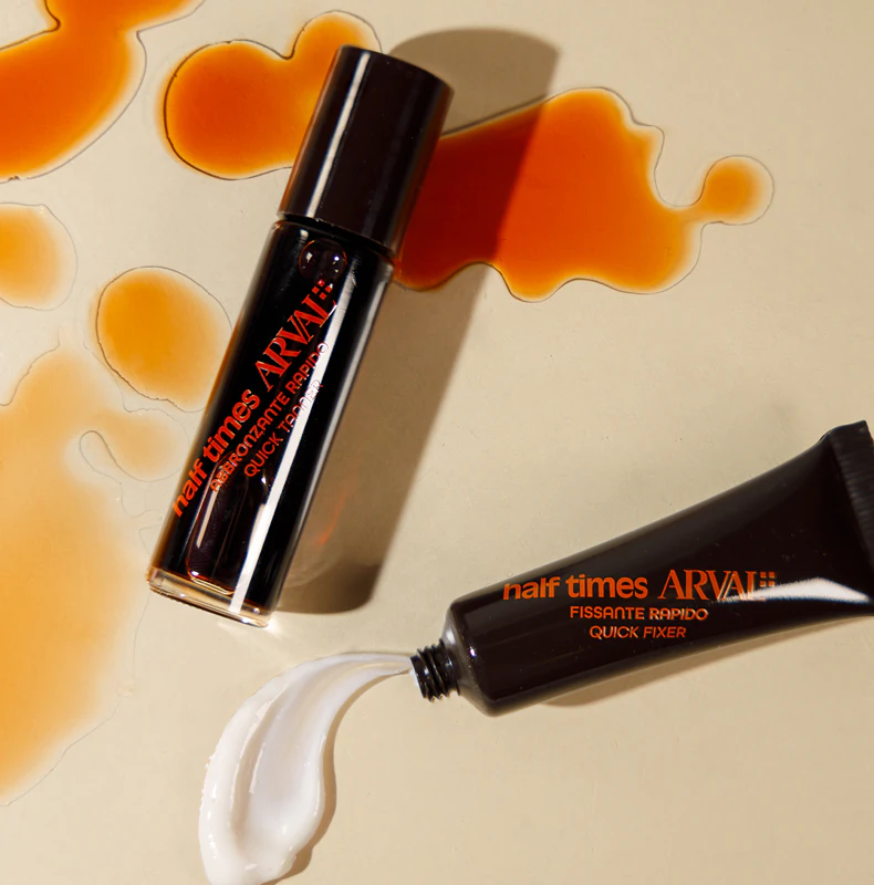 Ochranný olej Arval Half Times Fast Tanning Bottle + Tube Set urýchľuje opálenie