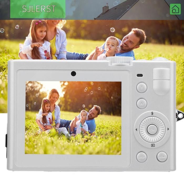 sjlerst appareil photo numérique 72 MP Appareil photo numérique 5K 72MP Double caméra arrière Écran IPS 2,8 optique appareil Blanc