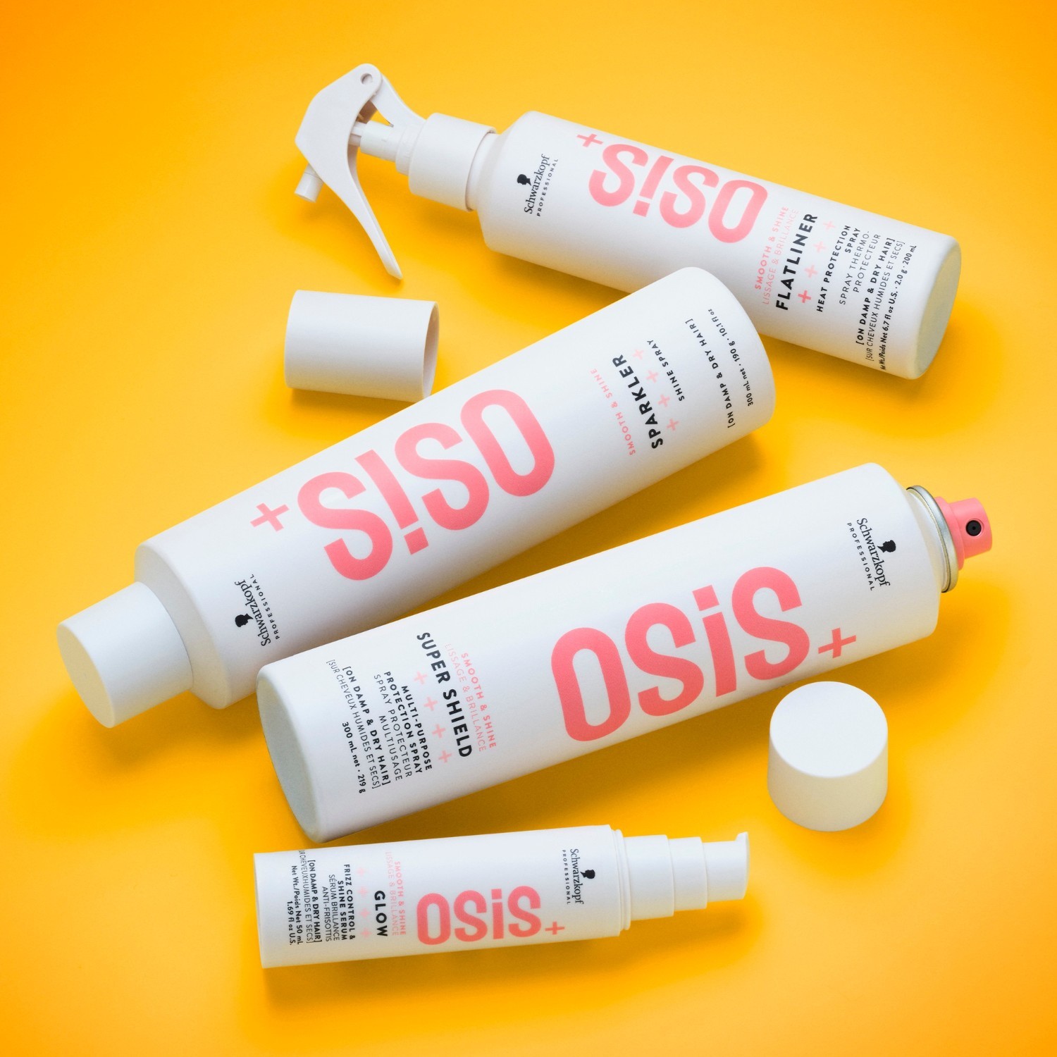 Schwarzkopf Professional karstuma aizsardzības sprejs OSiS+ Smooth & Shine plakanais matējums - 200 ml