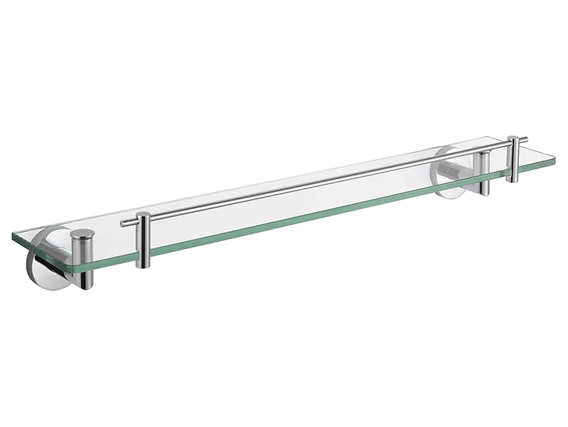 Półka łazienkowa pod lustro 60 cm chrom szkło przezroczyste Stella Classic