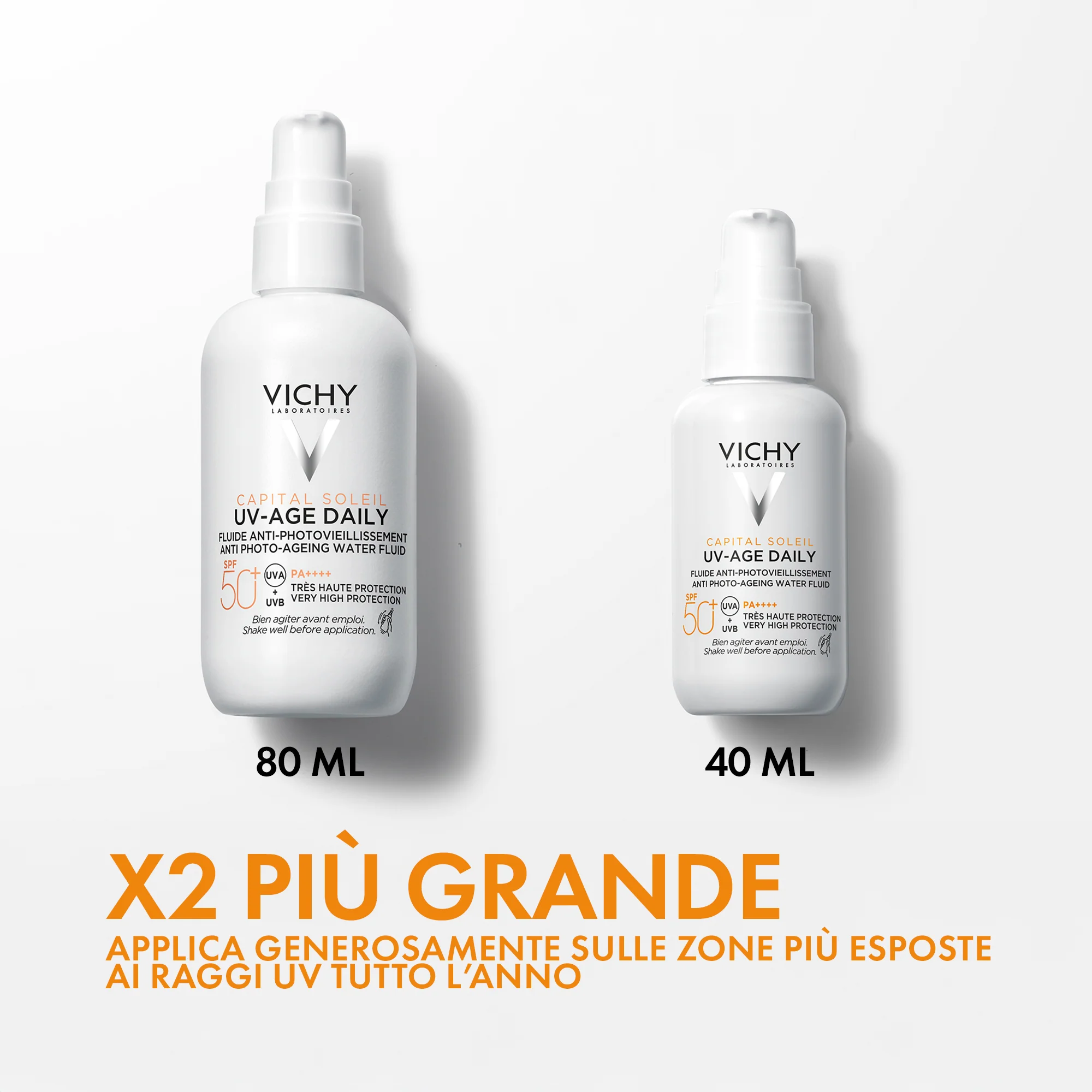 Capital Soleil UV-Age Daily Fluido Anti-Fotoinvecchiamento SPF50+ - Trattamenti Protettivi, Solare viso alta prot.