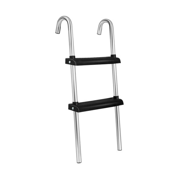 Escada para trampolim, para trampolins com diâmetro aproximado de 244 cm.