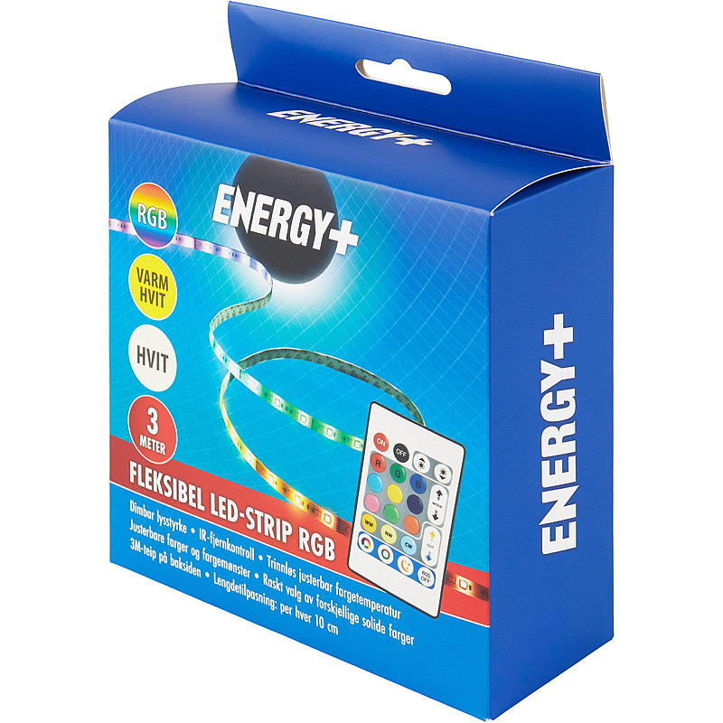 Energi LED-remsa 3 m Multi varmvit vit, IP20