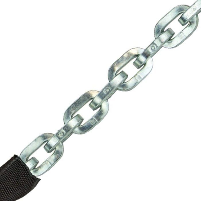 Stevige motorslotketting, 3 sleutels, 100 cm, zwart