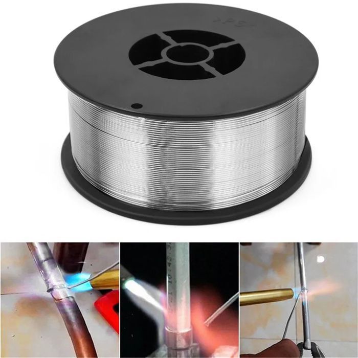 Filo per saldatura MIG senza gas E71T-GS da 0,8 mm, 1 kg, autoprotetto, universale, per tutte le direzioni.