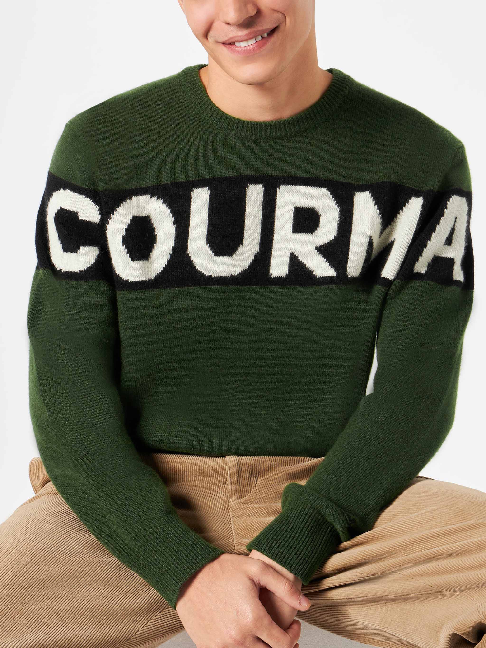 Pull homme en cachemire mélangé avec jacquard Courma