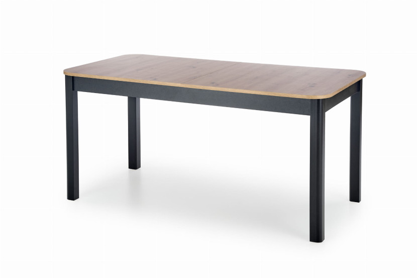 ST47M stół 80x160-200 cm blat dąb artisan nogi czarne