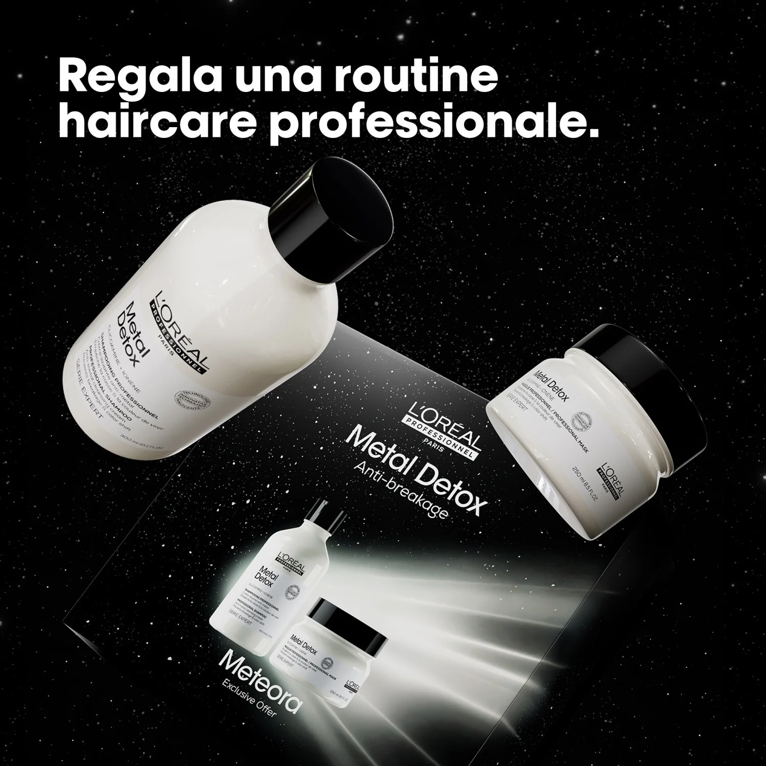 SERIE EXPERT New Cofanetto Natale Metal Detox Shampoo + Maschera - Cofanetti per Capelli, Shampoo Riparatore, Maschera Riparatrice Capelli