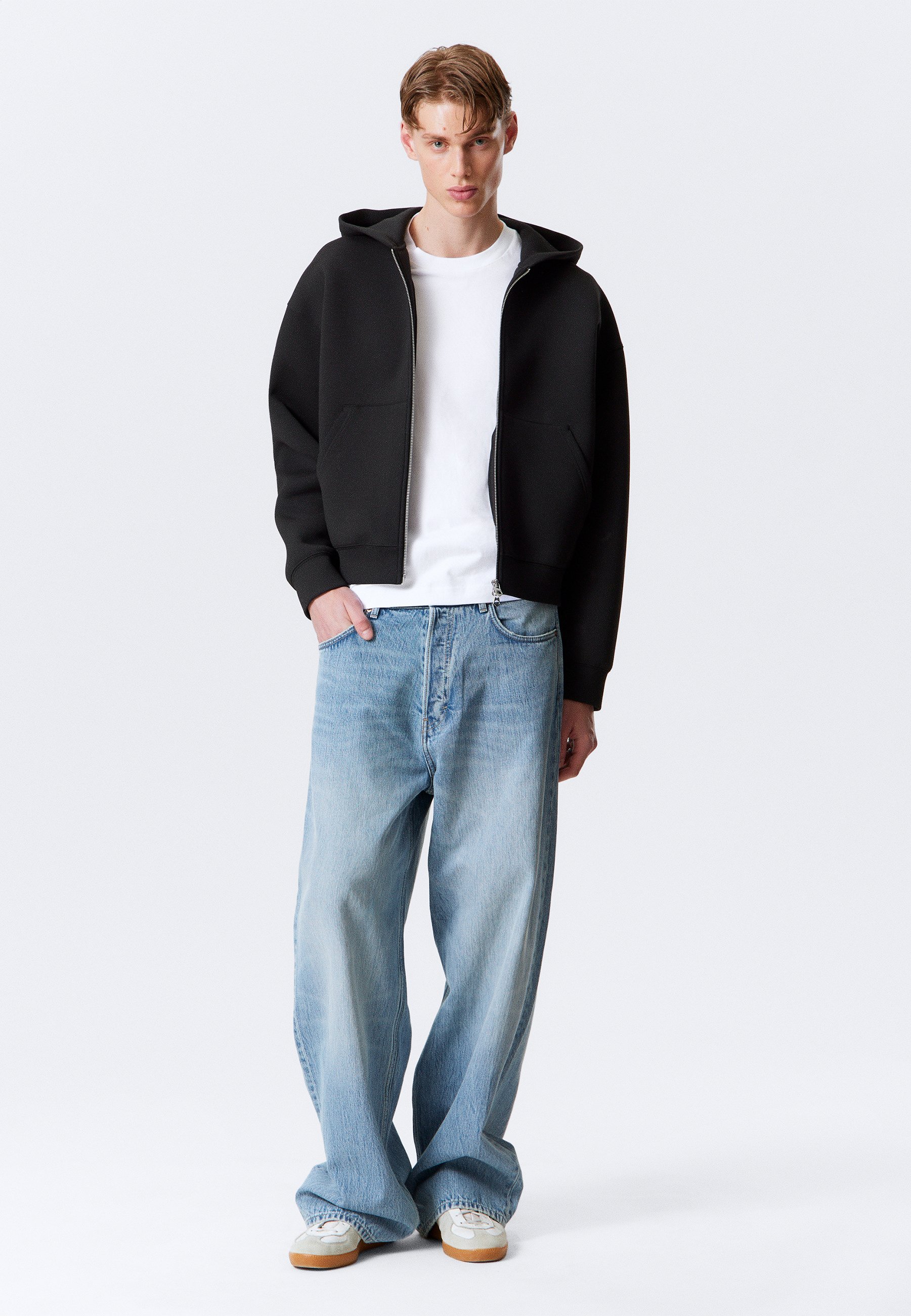 Weekday SIMON SCUBA ZIP - Trui met rits - zwart donker