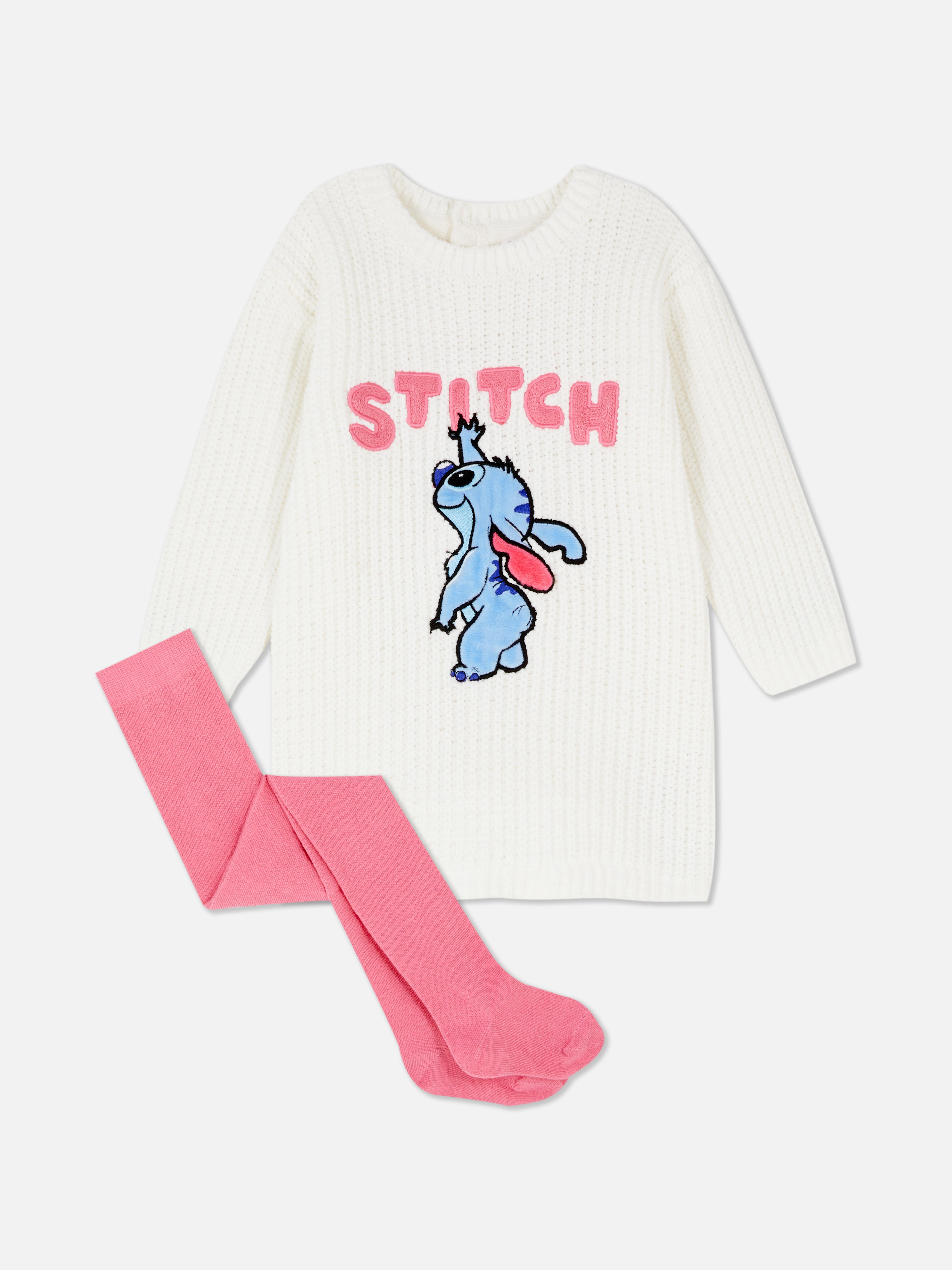 Ținută Disney Stitch cu șorț tricotat și colanți asortați