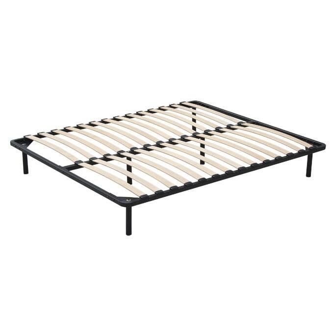 Base de cama de láminas Alta con patas incluidas 140 x 200 cm