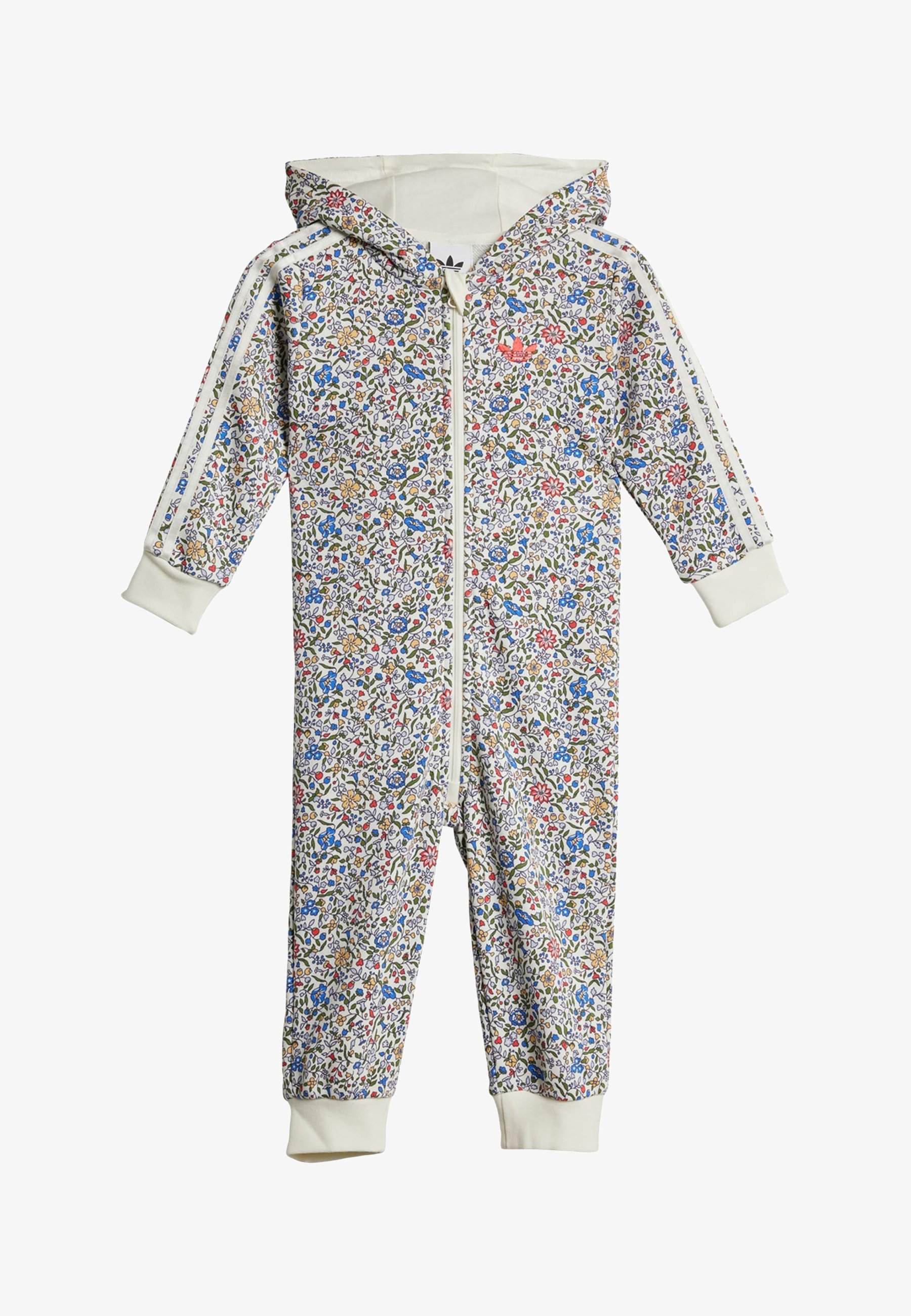 „Adidas Originals“ kombinezonas – balkšvas, pusiau šviesiai raudonas