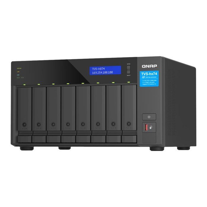 NAS Server - QNAP - TVS-H874 - 8 Bays - SATA 6Gb/s - 32 GB RAM - 2.5 Gigabit Ethernet