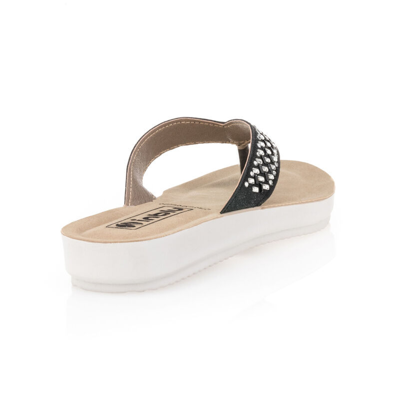 Chanclas negras para mujer / Sandalias de dedo