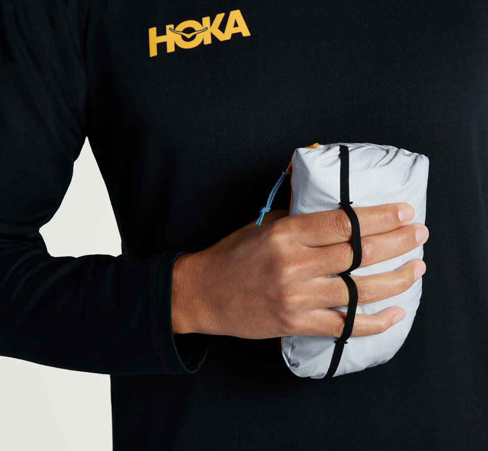 HOKA Ultralichte waterdichte jas, zwart