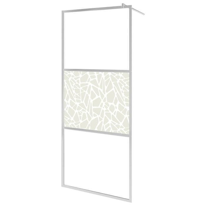 vidaXL Walk-in Shower Enclosure Shower Cabin Shower Partition Bathroom Home Interior ESG Glass Stone 146650