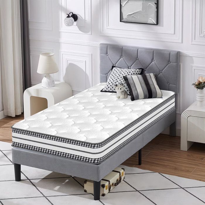 Colchón de 90x200 cm - Soporte perfecto - Antiácaros - 7 zonas de confort - Muelles ensacados - Firmeza media - 26 cm de grosor
