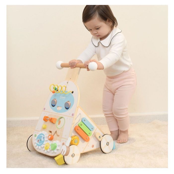 Multi-activity trolley - Classic World - Robot - Wood - Adjustable - 12 months and over