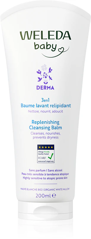 Weleda Baby Derma čistiaci balzam na upokojenie pokožky