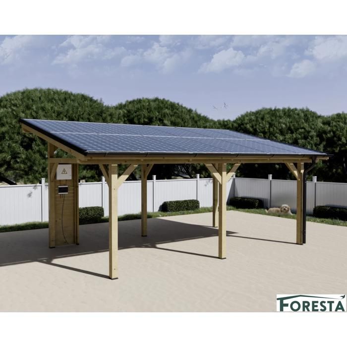 Cochera fotovoltaica de 6 kWp, 3,75 x 6,97 m, 26,14 m²