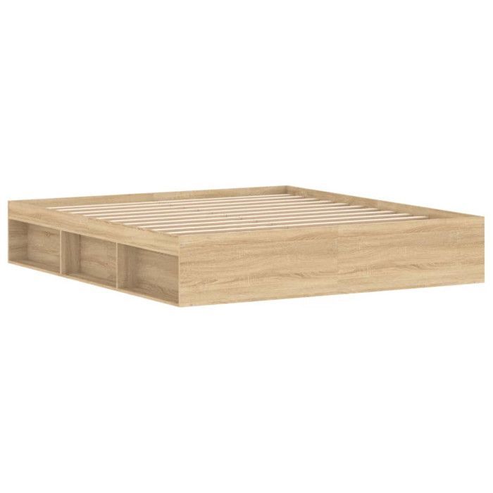 vidaXL Sonoma Eichenholz-Bettgestell 180x200 cm Super King 3203882