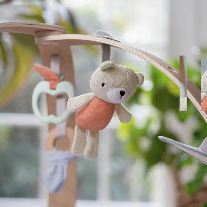 INGENUITY Tapis d'éveil réversible  bébé évolutif - Loamy™ -  pliable, arche de jeu en bois amovible, 5 jouets,cadeau bébé