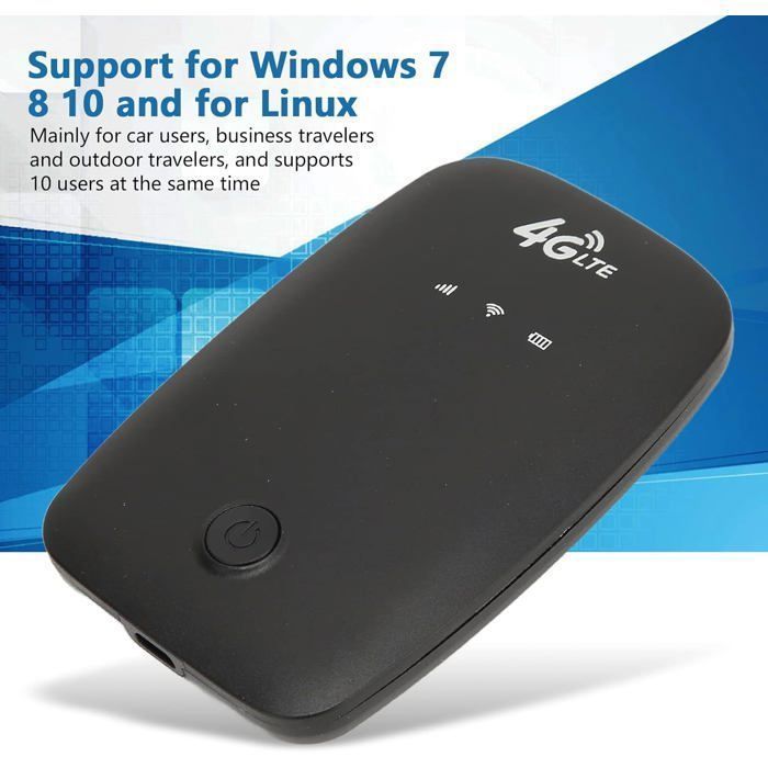 LTE mobiele router, draagbare wifi-hotspot met slim led-display, 4G LTE mobiel wifi-punt voor gebruikers
