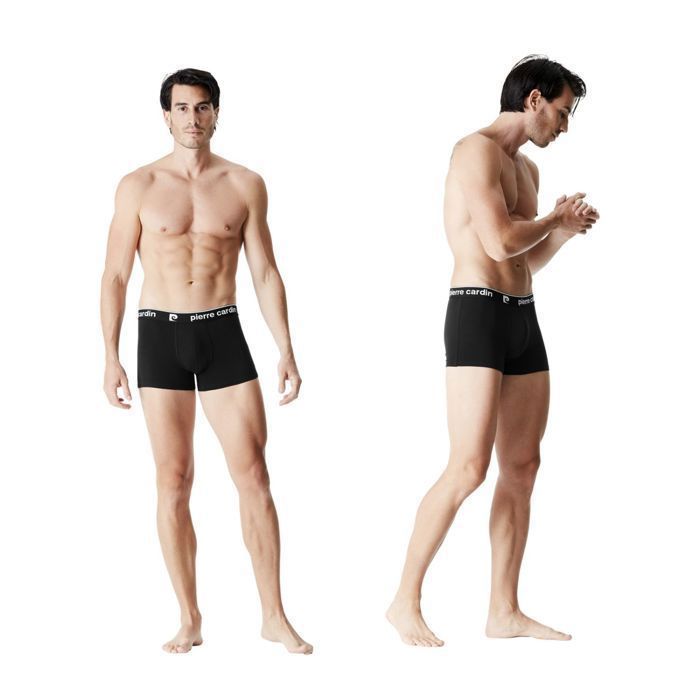 Calzoncillos bóxer Pierrecardin para hombre - Negros (Paquete de 4)