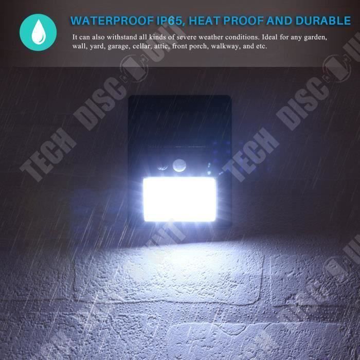 TD® Iluminação LED Impermeável para Exterior, 20 LEDs, Luz de Segurança Solar de Parede para Jardim e Terraço