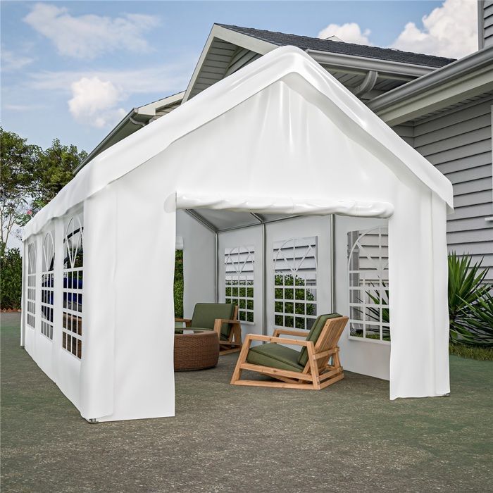 Garagetent - 3x6 m - Winterbestendig - Afneembare wanden - Afneembaar dak