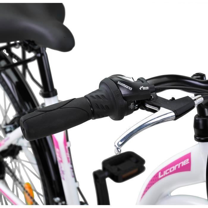 Unicorn Bike Stella Premium Stadsfiets 24, 26 en 28 inch – Nederlandse fiets, jongen [Wit, 26]